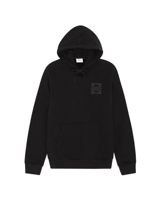 Les Deux Black Logo-Print Drawstring Hoodie for men