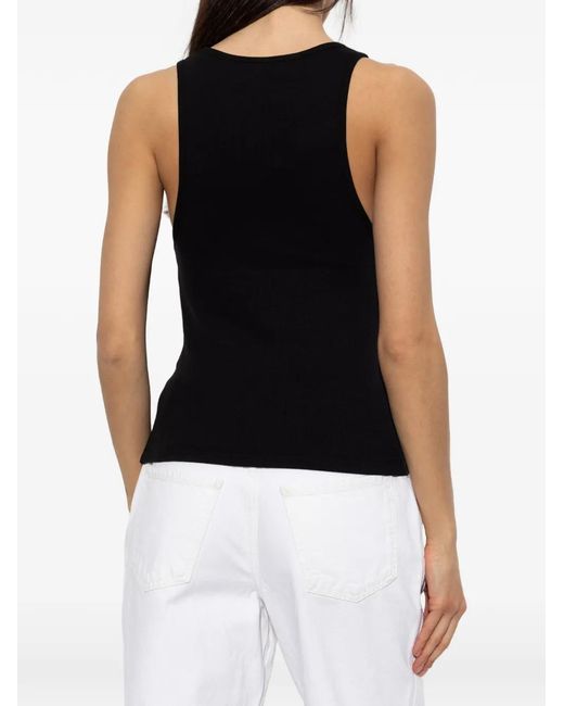 Matteau Black Débardeur Côtelé