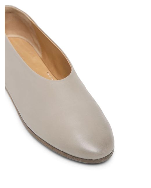 Marsèll Gray Spatolona Leather Ballerina Shoes
