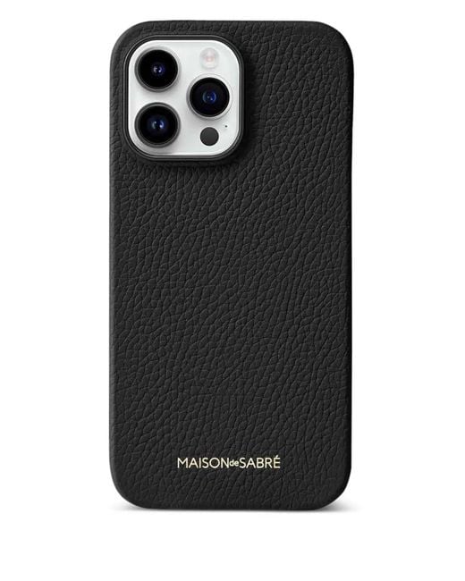 Maison De Sabre Black Leather Iphone 14 Pro Max Case