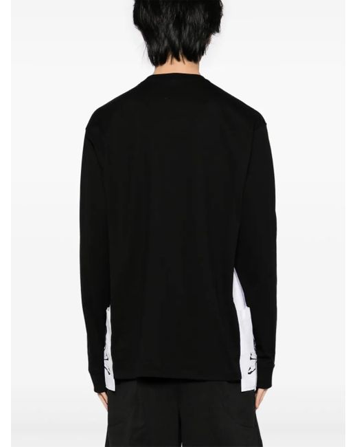 MASTERMIND WORLD Black Panelled T-Shirt for men