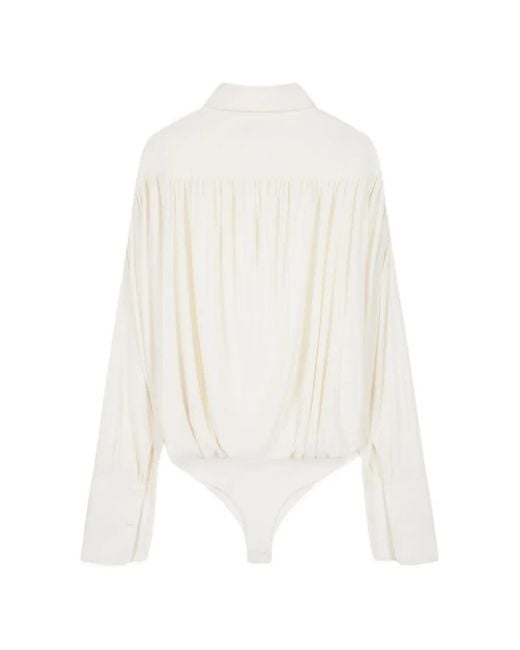 Coperni Gedrapeerde Body in het White