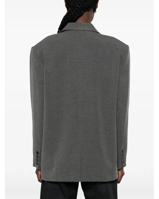 Gestuz Gray Gzpaula Oz Notched-Lapels Blazer