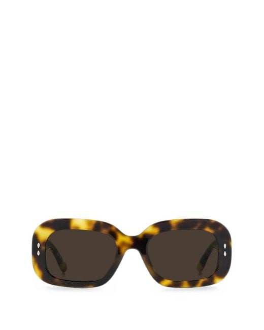 Isabel Marant Brown Rectangle-Frame Sunglasses