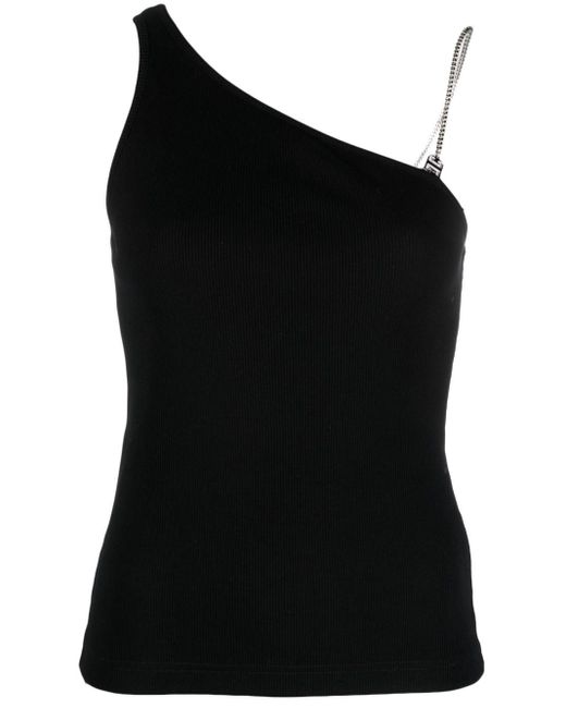Givenchy Black 4G-Plaque Ribbed-Knit Tank Top