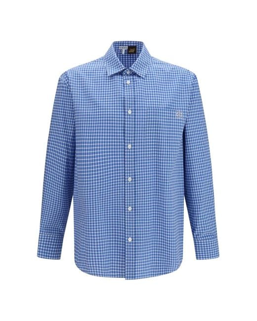 Camisa De Algodón Loewe de hombre de color Blue