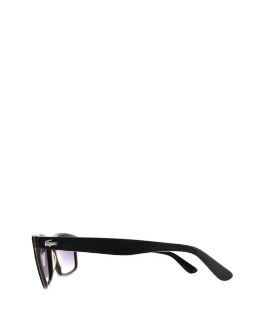 Lacoste Black Rectangle-Frame Sunglasses