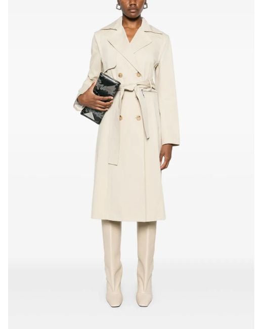 Trench En Coton Patrizia Pepe - Taille 46 - Longueur Genou - Beige - Neuf Sans étiquettes