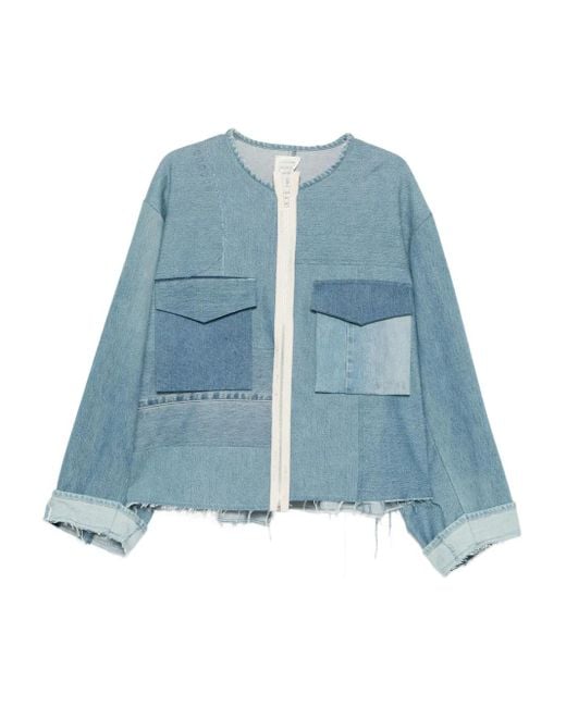 Kuro Blue Remake Mark Ii Frayed Denim Jacket