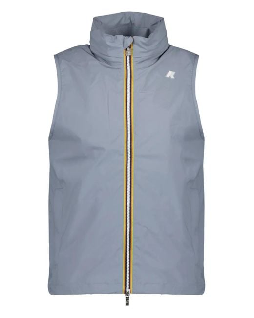 K-Way Blue Valen Zip-Fastening Gilet for men