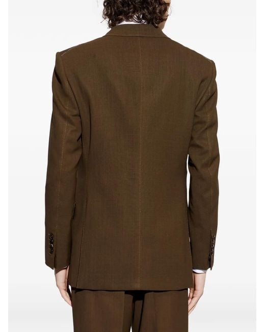 Tom Ford Brown Double-Breasted Blazer for men