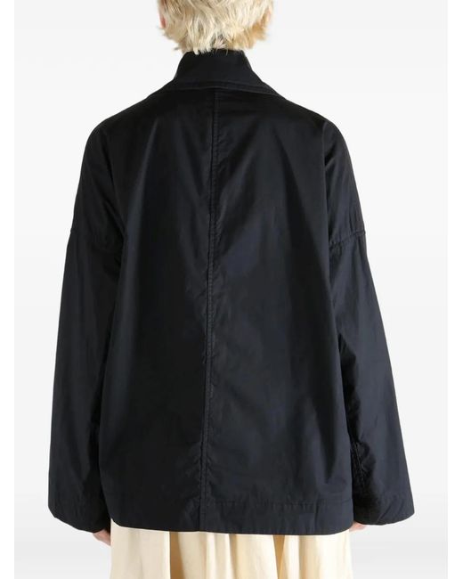 Casey Casey Blue Cotton Double-Breasted Coat