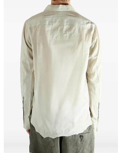 Ziggy Chen White Double-Breasted Shirt for men