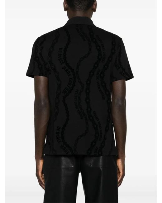 Polo À Imprimé Floqué Versace Jeans Couture pour homme en coloris Black