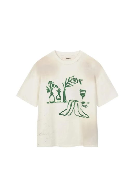 ROUGH White Tableau T-Shirt for men