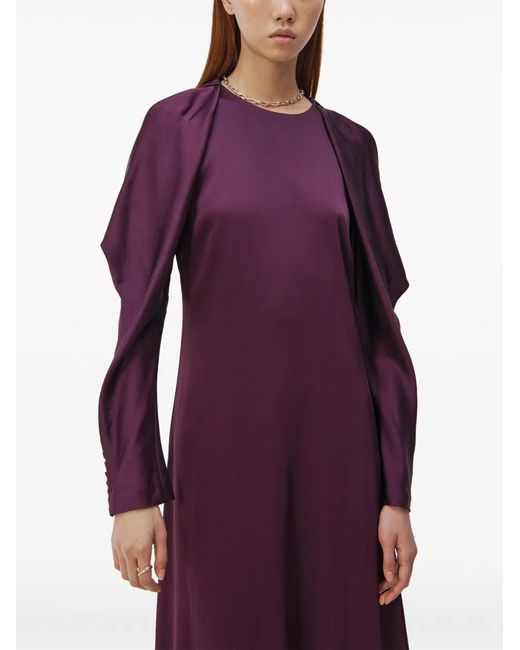 Jonathan Simkhai Purple Lovisa Cold-Shoulder Midi Dress