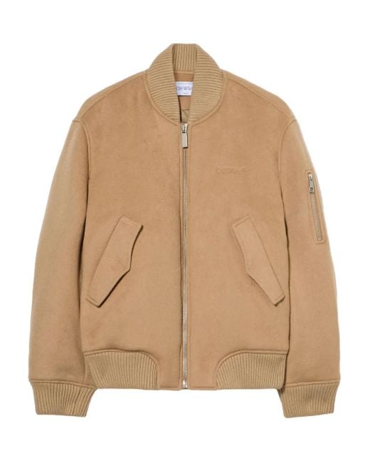 Off-White c/o Virgil Abloh Natural Quote Bomber Jacket