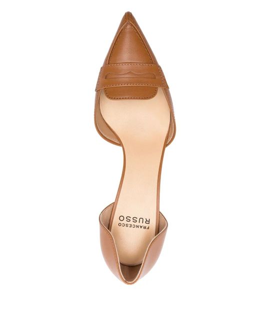 Francesco Russo Brown 60Mm Leather Pumps