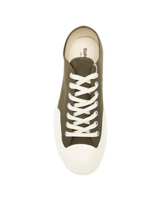 Superga White Lace-Up Canvas Sneakers for men