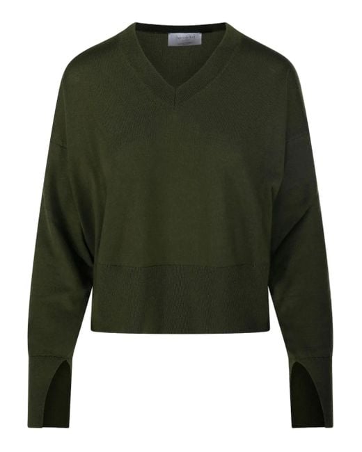 Daniele Fiesoli Green Pullover Mit V-Ausschnitt