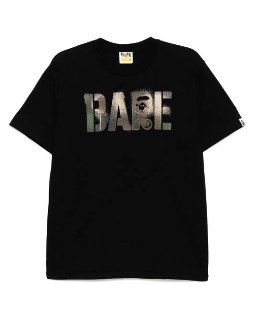 A Bathing Ape Black Printed T-Shirt for men