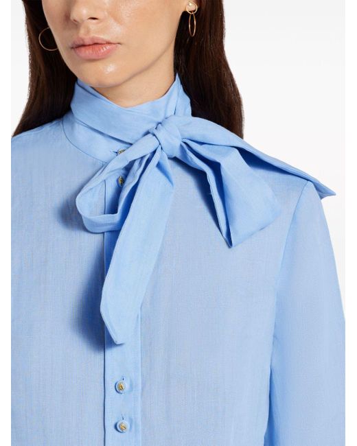 Blusa con fiocco di Zimmermann in Blue
