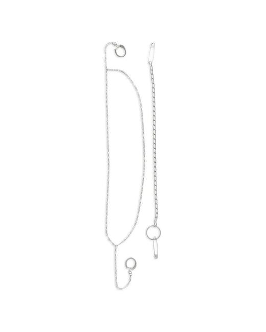 Maison Margiela White Collier À Détail D'Épingle À Nourrice