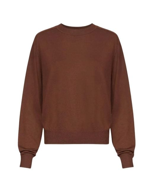 Loulou de Saison Brown Pull Angus À Manches Longues