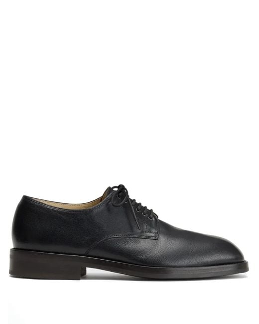 Lemaire Black Elongated-Toe Lace-Up Derby Shoes for men