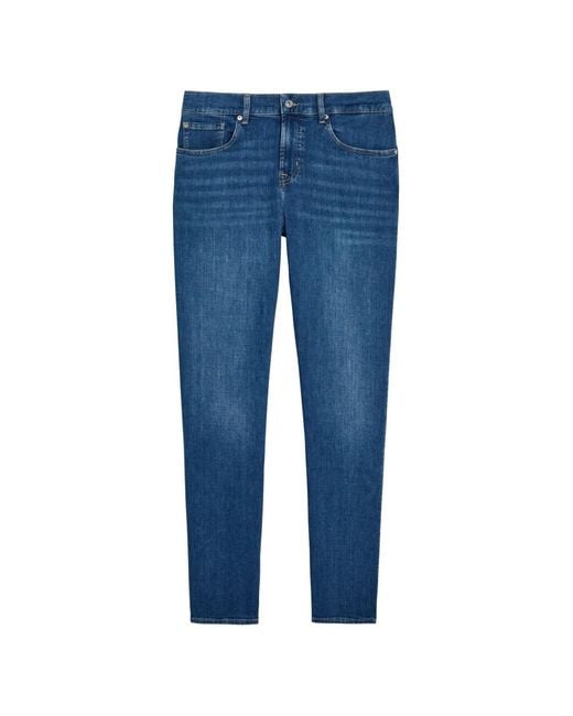 7 For All Mankind Blue Five-Pocket Jeans for men