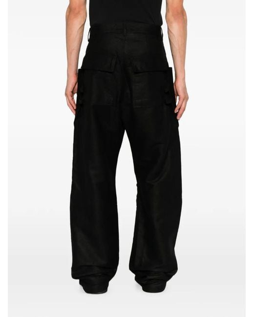 Rick Owens Black Stefan Multi-Pocket Cargo Pants for men