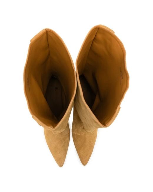 Toga Natural Buckle-Detail Suede Boots