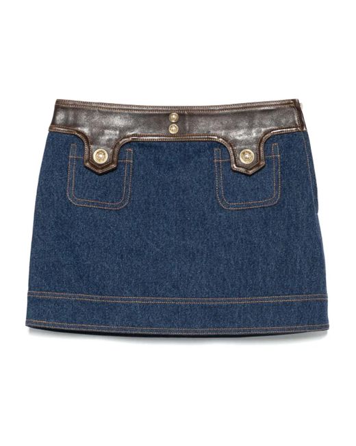 Falda corta vaquera Sandro de color Blue