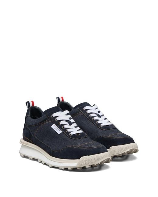 Thom Browne Selvedge Denim Tech Runner Alumni Sneakers in  display picture 2