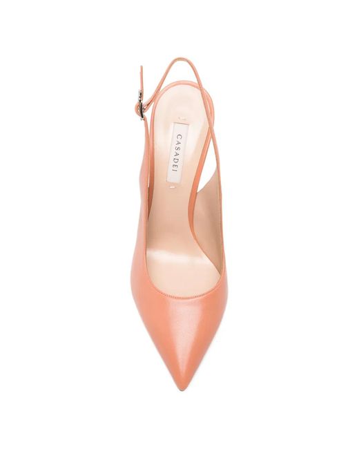 Casadei Pink Minorca Blade Slingback Pumps