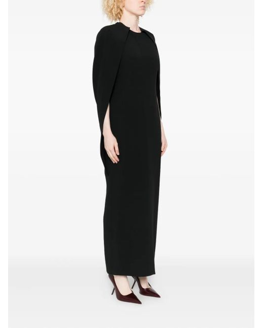 Alberta Ferretti Black Halter-Neck Midi Dress