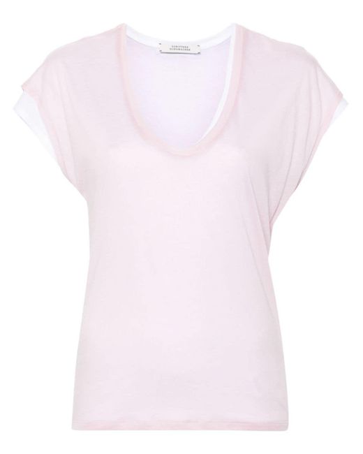 Dorothee Schumacher T-shirt Met Lyocellblend in het Pink