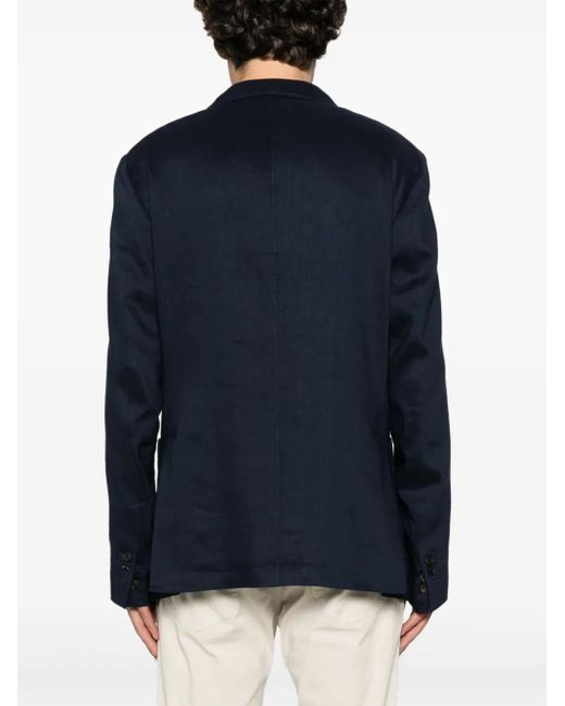 Corneliani Blue Single-Breasted Blazer for men