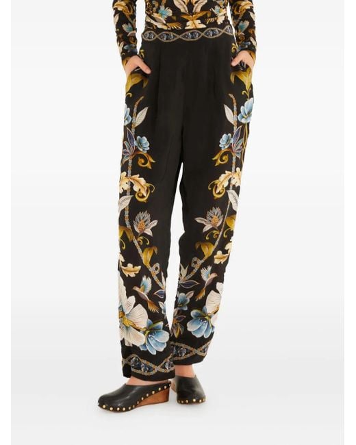 Farm Rio Broek Met Bloemvlak in het Black