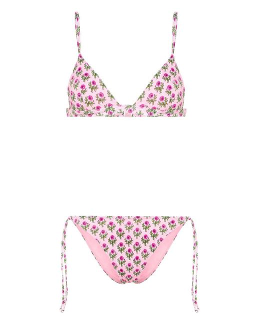 Mc2 Saint Barth Pink Virgo Bikini mit Blumen-Print
