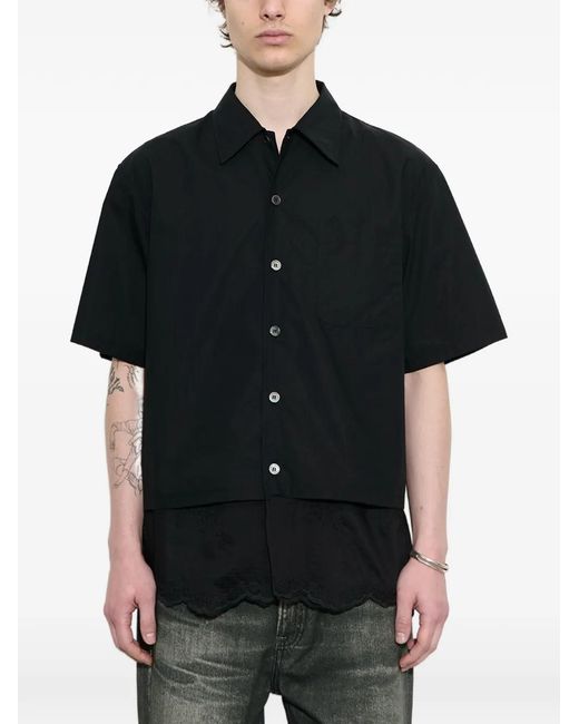 Our Legacy Black Pocket Lace Shirt