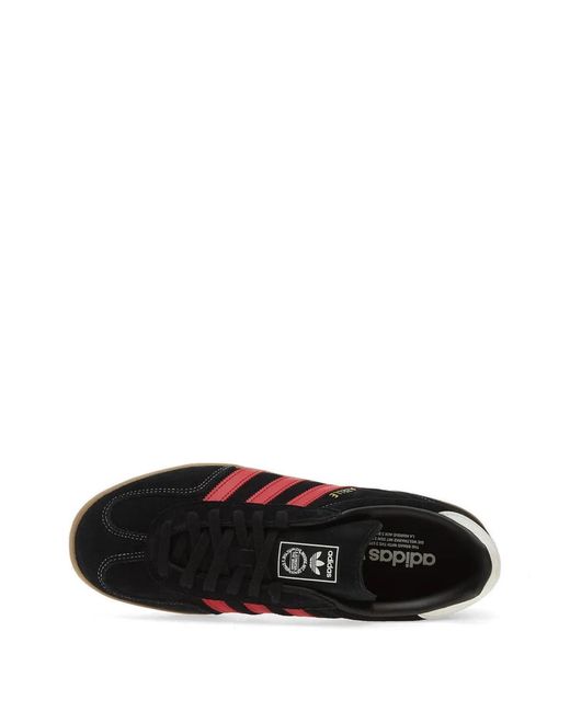 Adidas Black Gazelle Leather Sneakers for men
