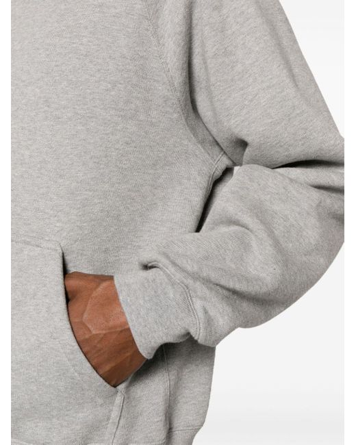 Gucci Hoodie mit beflocktem Logo in Gray für Herren