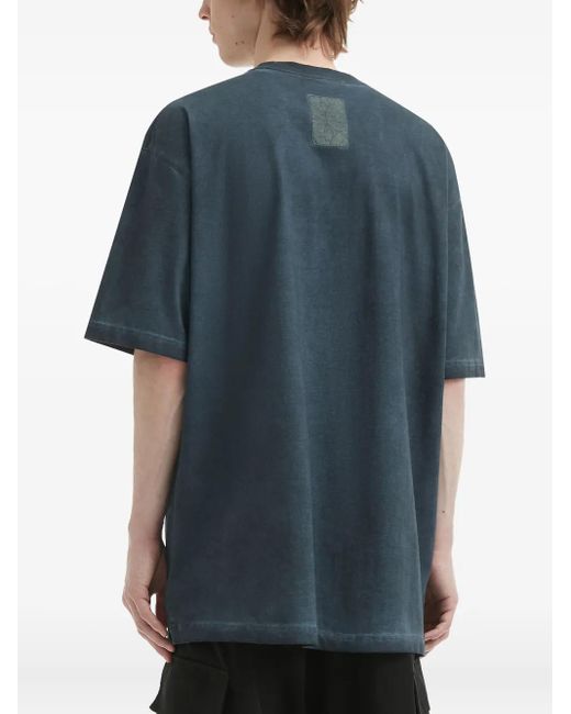 Alpha Industries Blue Logo-Print Crew-Neck T-Shirt for men