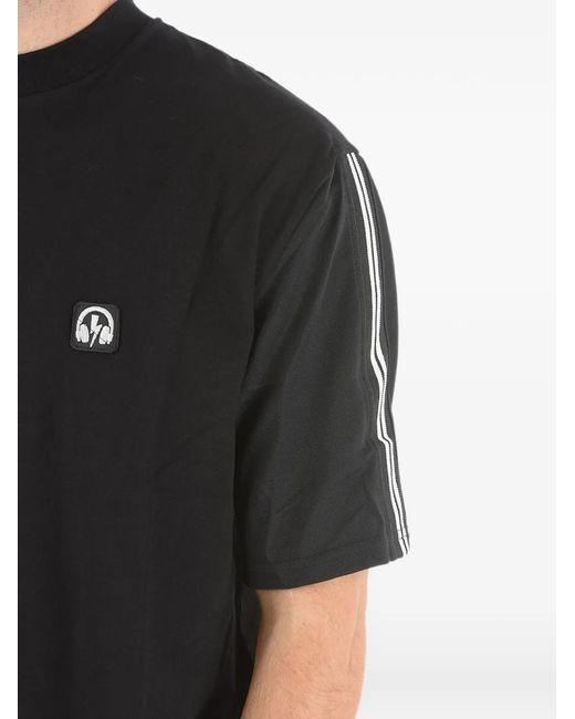 Neil Barrett Black Music Bolt Varsity T-Shirt for men