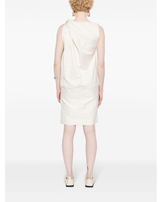 Totême  White Shoulder-Twist Dress