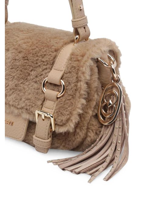 La Carrie Natural Atena Teddy Faux-Fur Tote Bag