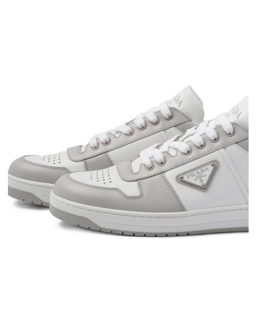 Prada White Luxurious High-Top Canvas Sneaker For for men
