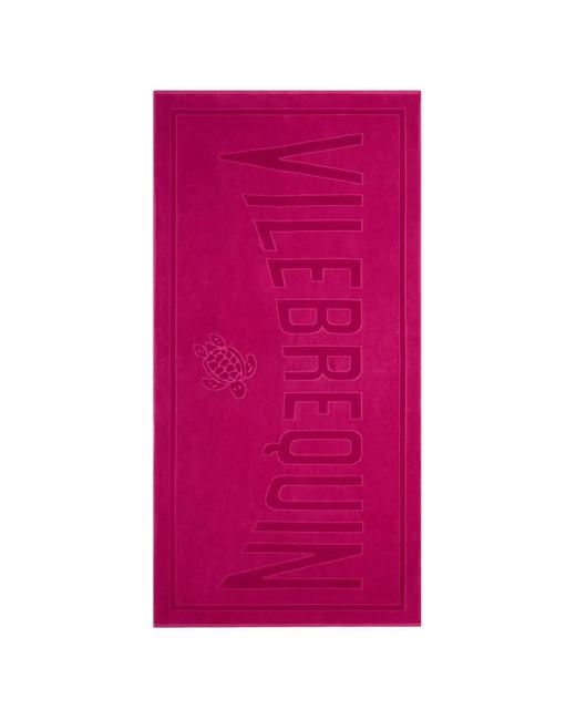 Vilebrequin Pink Embossed-Logo Towel