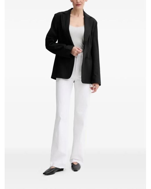 Samsøe & Samsøe Black Notched-Lapel Blazer